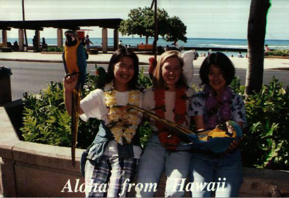 Kuniko, Heidi and Hiromi Aloha from Hawaii