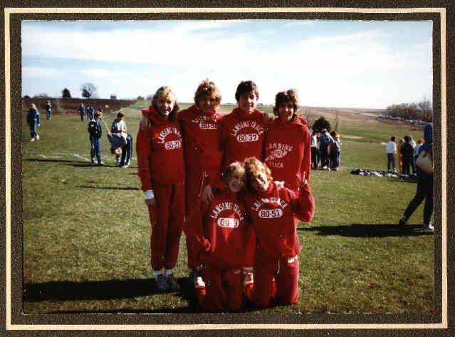 Girls Cross Country - Tina Patrick, Crissy Orth, Monica Kellogg, Sharon Wasserman, Heidi Page and Patty Zerrer