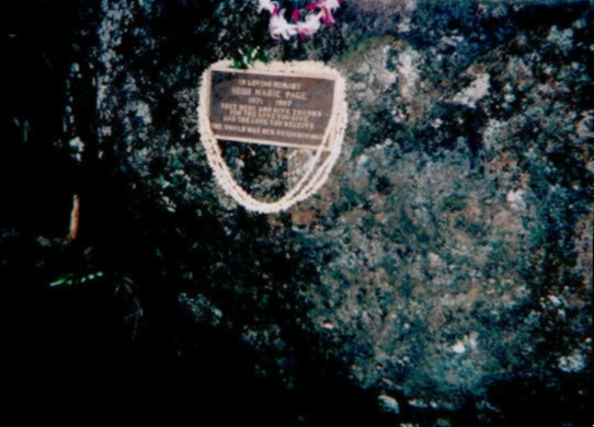 Heidi Marie Page Memorial Plaque