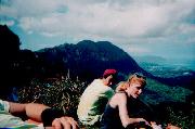 The group resting at the summit