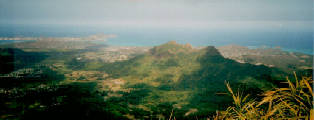 View of Pu'u Olomana - Peak Ka'au Crater Hike