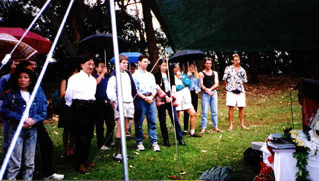 Keaiwa Heiau State Park Memorial Gathering - Friends at service