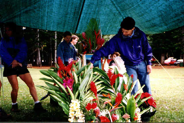 Keaiwa Heiau State Park Memorial Gathering - Tending the memorial