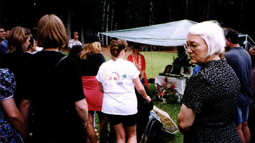 Keaiwa Heiau State Park Memorial Gathering - More friends at service